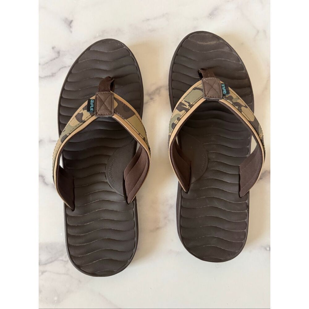 Qwave men’s slip on sandals brown 13 camo